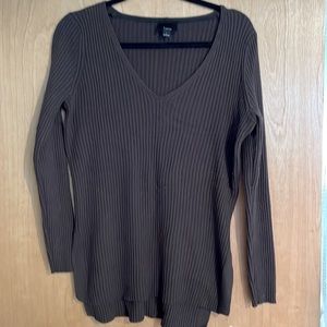 Dark olive soft sweater. Longer length